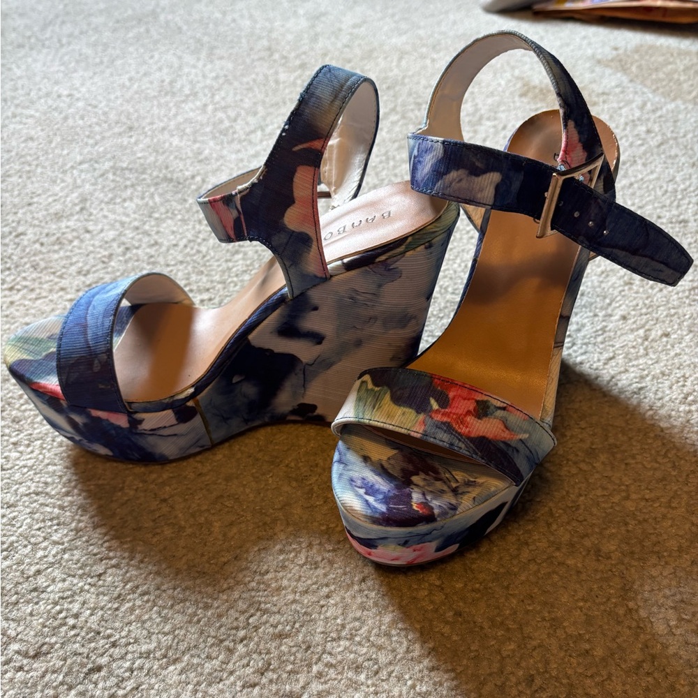 Colorful Platform Wedge Sandals